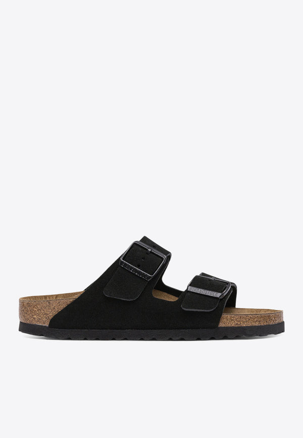 Birkenstock Arizona Suede Sandals with Buckled-Straps Black 1027164BLACK_80705