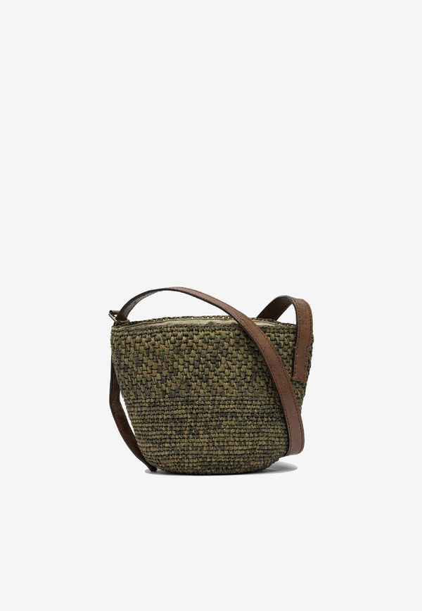 IBELIV Raffia Bucket Bag Green MAIKASAVANE_80447
