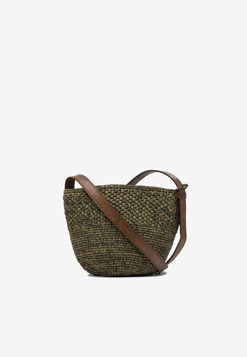 IBELIV Raffia Bucket Bag Green MAIKASAVANE_80447