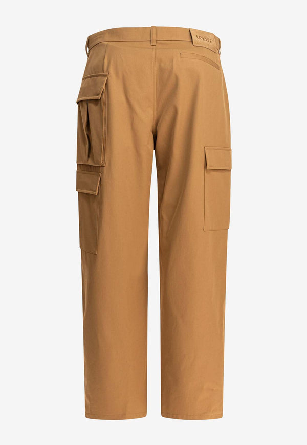 Loewe Silk-Blend Tailored Pants Beige H526Y04WGOBEIGE_78652