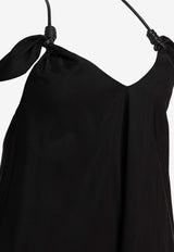 Loewe Flamenco Halterneck Mini Dress Black S359Y09XH4BLACK_78516
