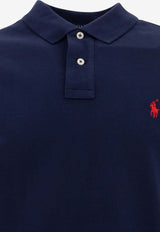 Polo Ralph Lauren Logo Embroidered Polo T-shirt Blue 710782592008NEWPORT NAVY/C3870_77068