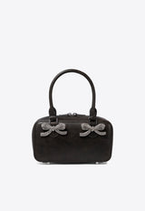Self-Portrait Bow Embellished Handbag Black RS25-301-BBLACK_75586