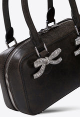 Self-Portrait Bow Embellished Handbag Black RS25-301-BBLACK_75586