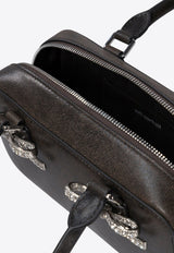 Self-Portrait Bow Embellished Handbag Black RS25-301-BBLACK_75586