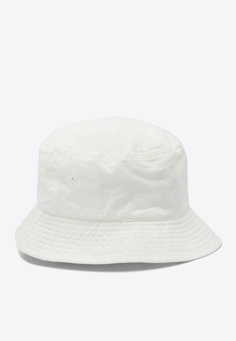 Stüssy Logo Embroidered Bucket Hat White 13210231002 NATURAL_81958