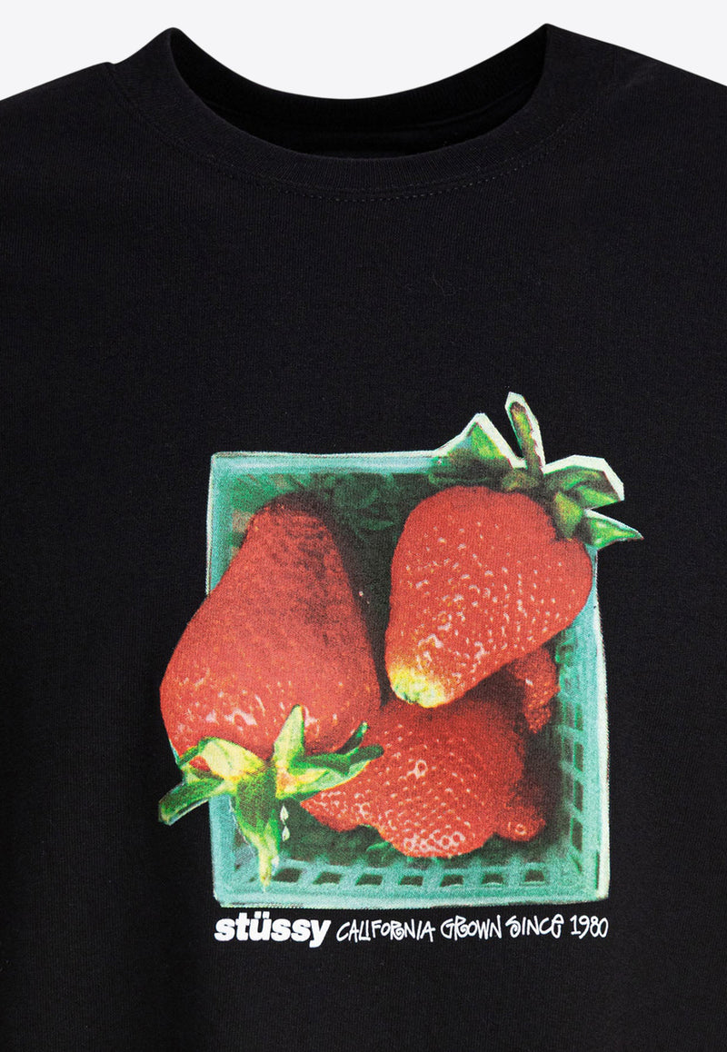 Stüssy Berries Print T-shirt Black 19051080001 BLACK_82182