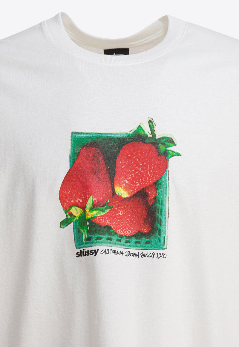 Stüssy Berries Print T-shirt White 19051081201 WHITE_82339