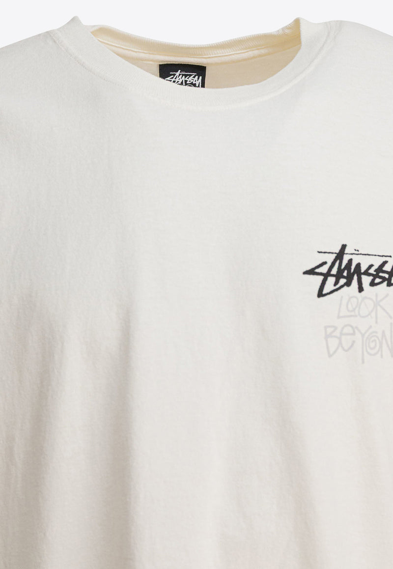 Stüssy Look Beyond Printed T-shirt Beige 19051111002 NATURAL_82352
