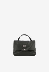 Zanellato Small Postina Leather Top Handle Bag Black POSTINA DAILY S0680100040000Z0001_75694