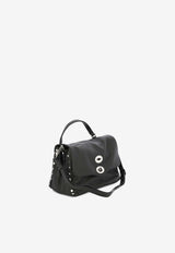 Zanellato Small Postina Leather Top Handle Bag Black POSTINA DAILY S0680100040000Z0001_75694