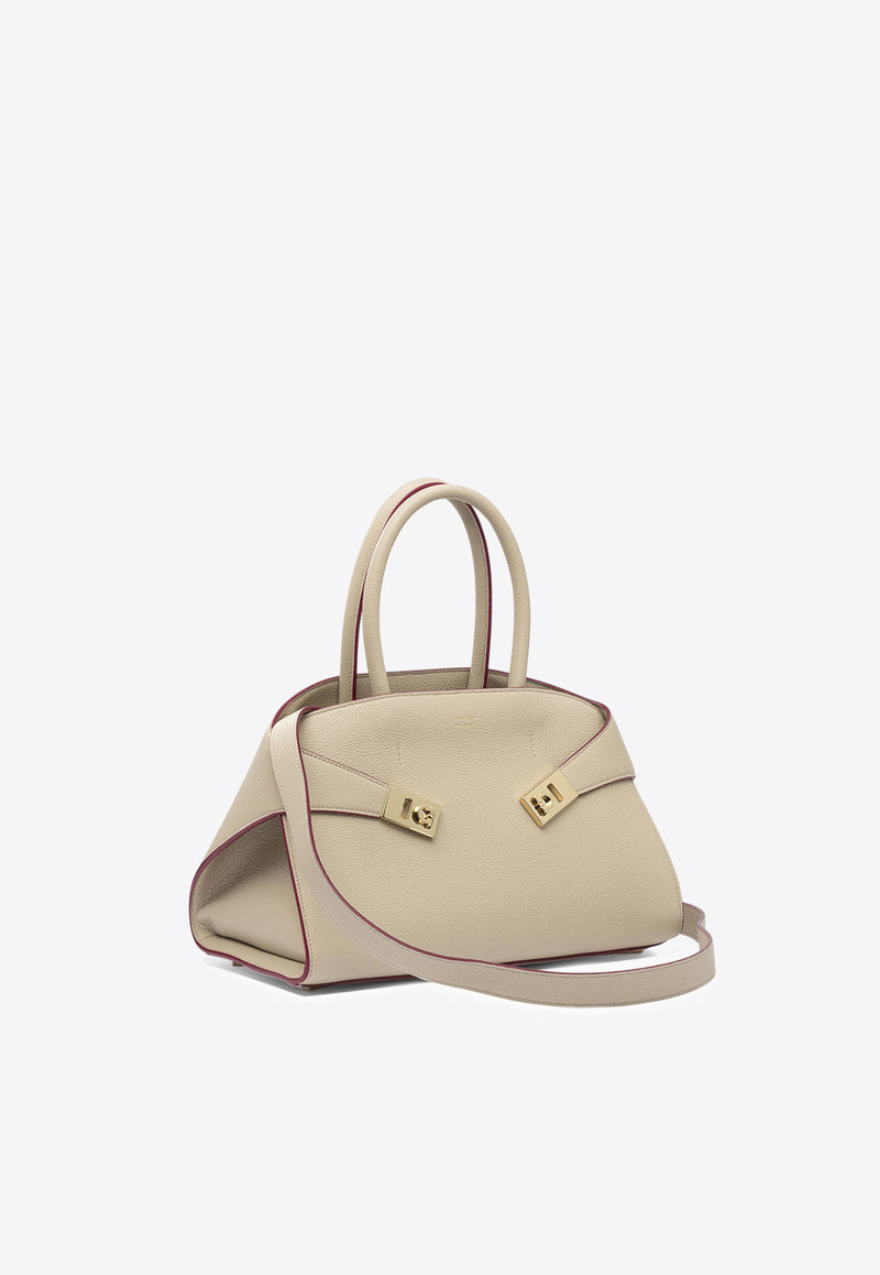 Ferragamo Medium Hug Leather Top Handle Bag Beige 0779053_40471bc0-817e-422a-9958-49fa3e85af94