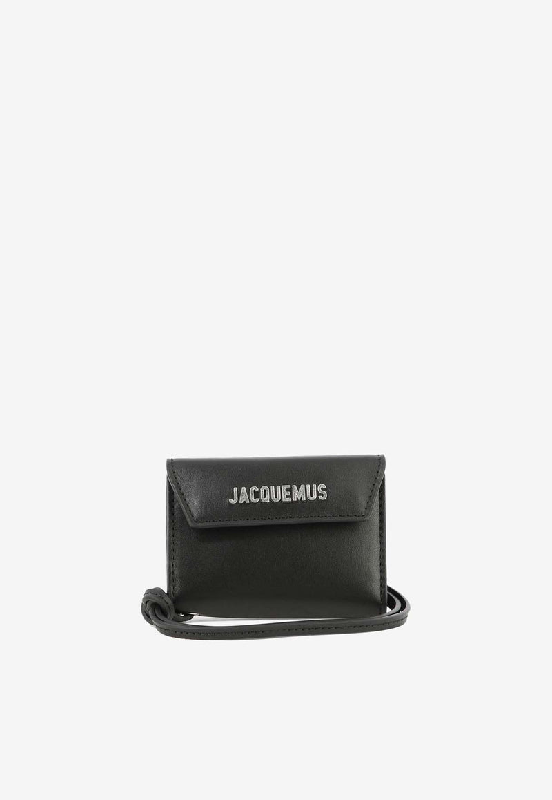 Jacquemus Le Porte Leather Wallet with Strap Black 216SL0033061990_2c5647c7-3d11-4076-a5d7-6a4522ed3166