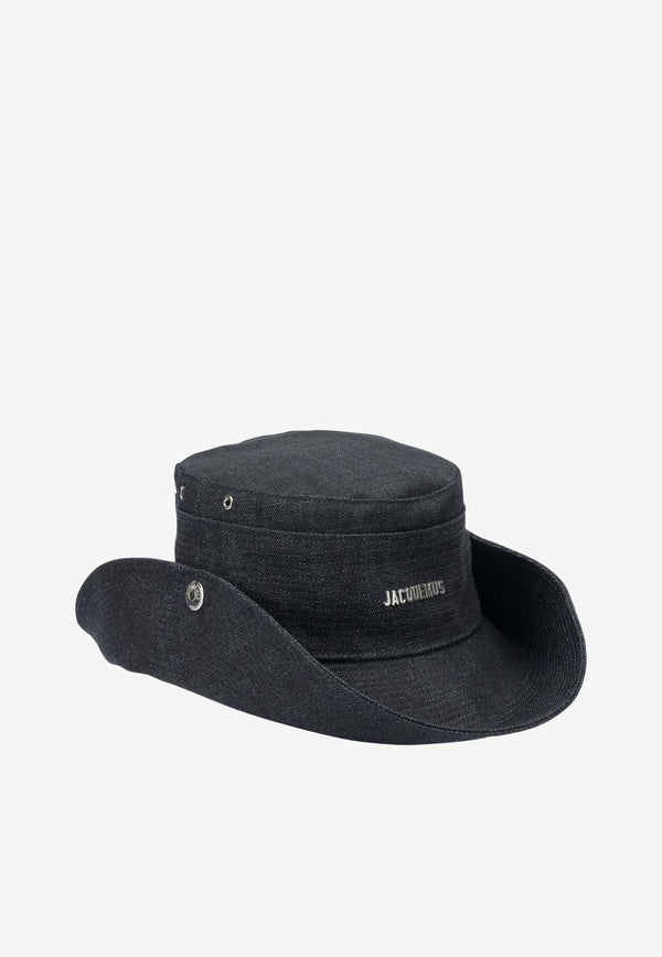Jacquemus De-Nimes Bucket Hat with Logo Blue 255AC7211782380_421f0c39-c9e4-4ab8-966c-f382f51a4e47
