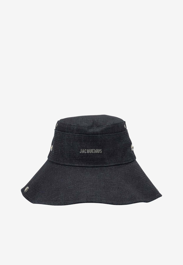 Jacquemus De-Nimes Bucket Hat with Logo Blue 255AC7211782380_421f0c39-c9e4-4ab8-966c-f382f51a4e47
