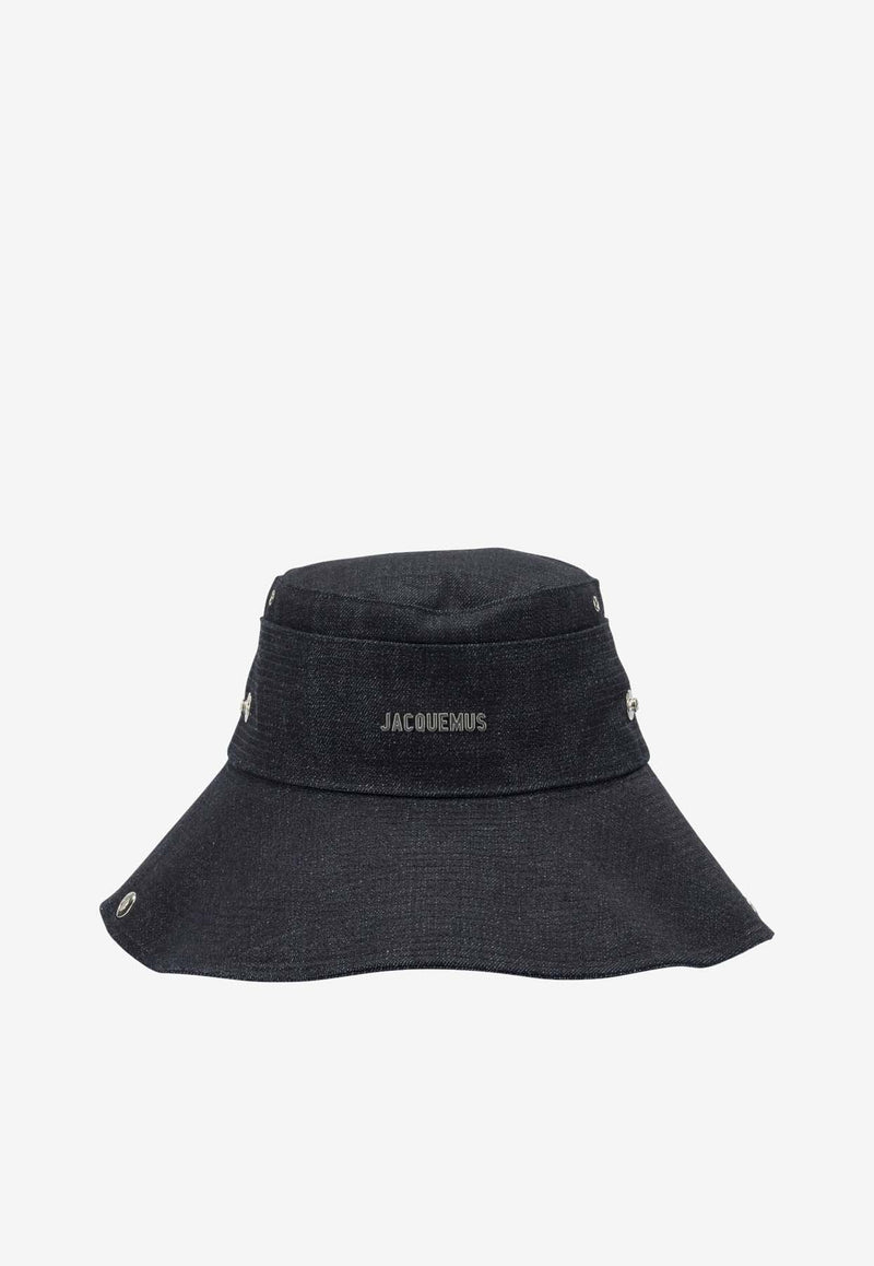 Jacquemus De-Nimes Bucket Hat with Logo Blue 255AC7211782380_421f0c39-c9e4-4ab8-966c-f382f51a4e47