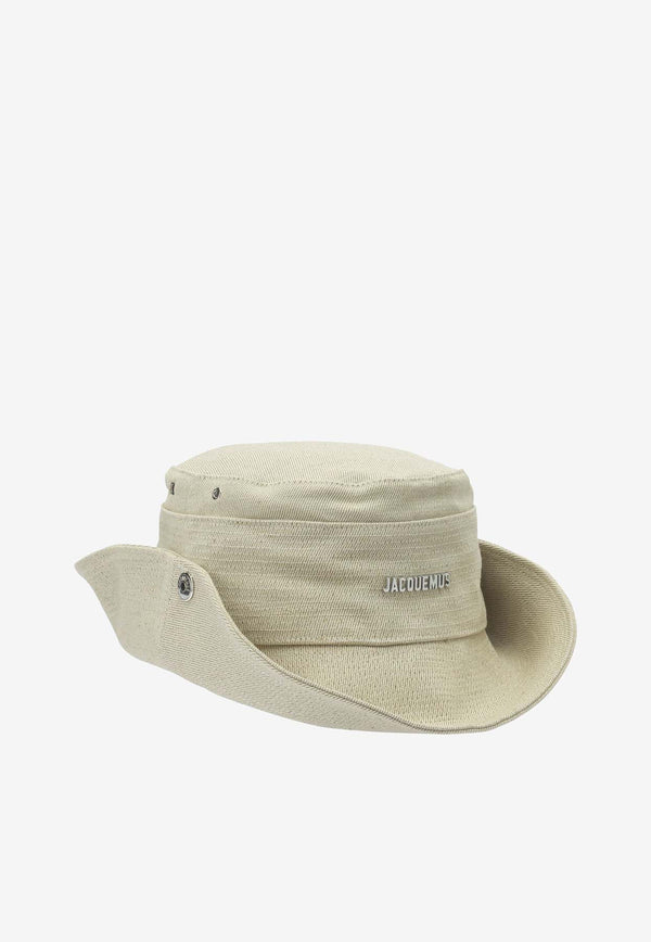 Jacquemus De-Nimes Bucket Hat with Logo White 255AC7215113110_d4385b6b-6a03-4a15-85d7-bc437653e480