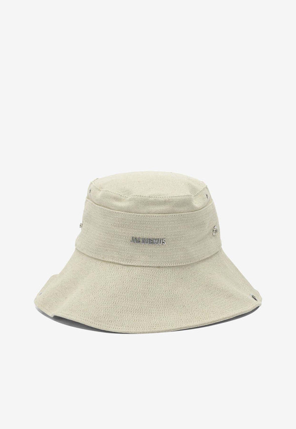 Jacquemus De-Nimes Bucket Hat with Logo White 255AC7215113110_d4385b6b-6a03-4a15-85d7-bc437653e480