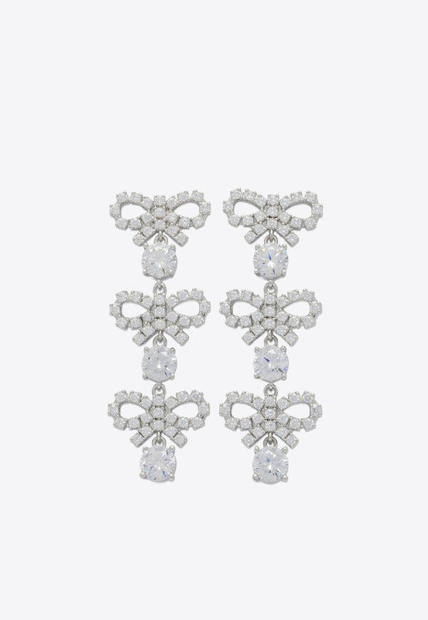 Self-Portrait Crystal Bow Drop Earrings Silver PF25-612E-SLSILVER_21317111-0249-483f-89d7-20aa9398a0df