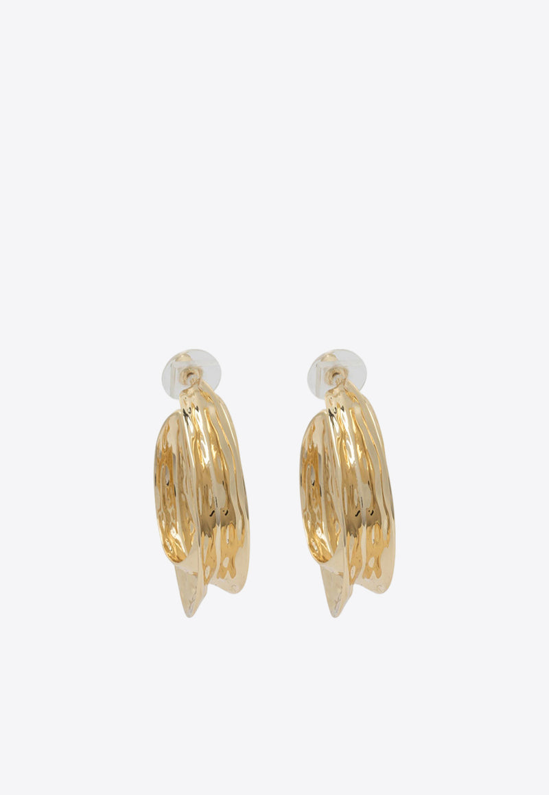 Self-Portrait Wing-Shaped Hoop Earrings Gold SS25-606E-GDGOLD_82913