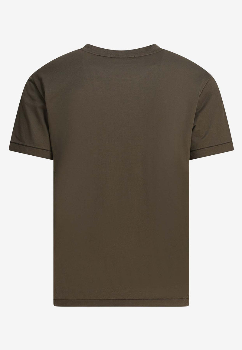 Stone Island Compass Patch Crewneck T-shirt Green 2100039S0013V0054_740b930e-108c-47f5-ab65-7792eb58aea9