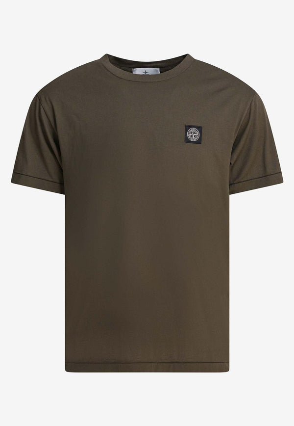 Stone Island Compass Patch Crewneck T-shirt Green 2100039S0013V0054_740b930e-108c-47f5-ab65-7792eb58aea9