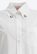 Valentino Long-Sleeved Shirt with Jeweled-Buttons White 6B3AB7805A6001_db9a3eaa-54a9-492c-bf88-5303fd23cc5c