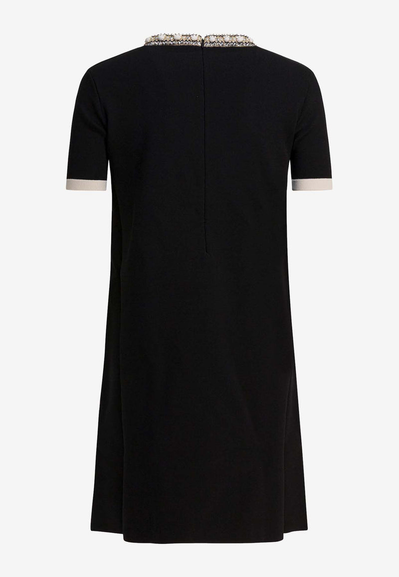 Valentino Embellished Choker Mini Dress  Black 6B3KD13L96B0NA_06e45c4e-7528-476a-92ff-87aac88024e4