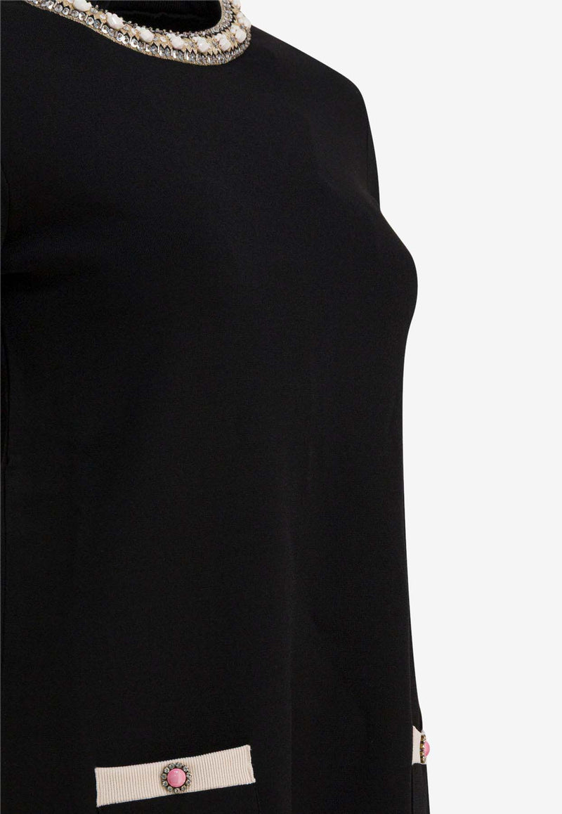 Valentino Embellished Choker Mini Dress  Black 6B3KD13L96B0NA_06e45c4e-7528-476a-92ff-87aac88024e4