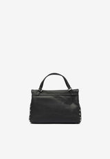 Zanellato Small Postina Leather Top Handle Bag Black POSTINA DAILY GIORNO S0680100050000Z0001_82744