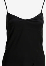 Acne Studios V-neck Satin Slip Dress Black A20926900_ae097719-067a-455b-a79c-475e9374bdc2