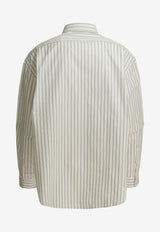 Acne Studios Striped Buttoned Shirt White BB0670CHD_64347421-03f2-4717-b9e4-6527a1d7ef43