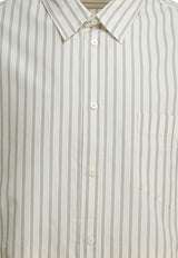 Acne Studios Striped Buttoned Shirt White BB0670CHD_64347421-03f2-4717-b9e4-6527a1d7ef43