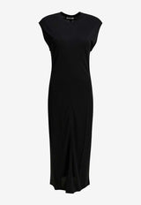 AMI PARIS Long Sheath Dress Black FDR648.JE0223001_ab1ced7c-7b94-45cc-875d-a2d223575673