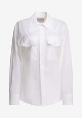 AMI PARIS Long-Sleeved Shirt White FSH807.CO0063100_67625684-8f77-4fad-94e7-2d0eeeb91f75