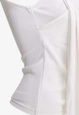 AMI PARIS Sleeveless Tied Top White FTP827.JE0223136_2fb9aa29-4290-405d-bc26-49336e2099de