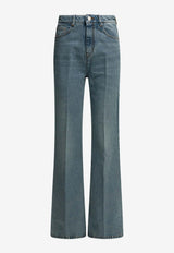 AMI PARIS Flared Washed Jeans  Blue FTR420.DE0046480_987f97fc-50bb-4a9b-a7e9-958d34f2a19d
