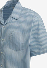 AMI PARIS Short-Sleeved Stripe Shirt Light Blue HSH833.CO02194844_455dc142-075f-47cf-bf01-560aeaa84051