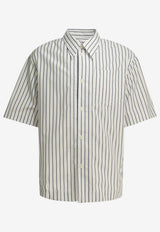 AMI PARIS Ami De Coeur Striped Shirt White USH809.CO0220A074_b67aeeac-6c4f-43ce-bccd-47226c2778ce