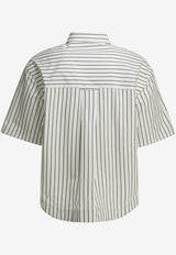 AMI PARIS Ami De Coeur Striped Shirt White USH809.CO0220A074_b67aeeac-6c4f-43ce-bccd-47226c2778ce