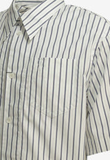AMI PARIS Ami De Coeur Striped Shirt White USH809.CO0220A074_b67aeeac-6c4f-43ce-bccd-47226c2778ce