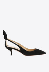 Aquazzura Bow Tie 50 Suede Pumps Black DENMIDP2SUE000_21092978-8809-4f11-a6c1-632b8736a629