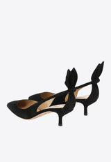 Aquazzura Bow Tie 50 Suede Pumps Black DENMIDP2SUE000_21092978-8809-4f11-a6c1-632b8736a629