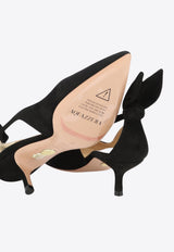 Aquazzura Bow Tie 50 Suede Pumps Black DENMIDP2SUE000_21092978-8809-4f11-a6c1-632b8736a629