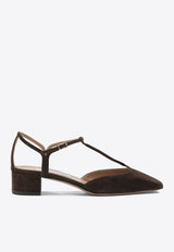 Aquazzura Sorbonne 35 Suede Pumps  Brown SBEMIDP0SUEESP_1484bb58-891c-4007-a60a-1ba8617c65c4