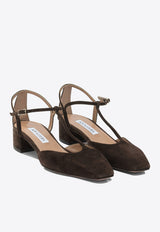 Aquazzura Sorbonne 35 Suede Pumps  Brown SBEMIDP0SUEESP_1484bb58-891c-4007-a60a-1ba8617c65c4