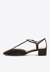 Aquazzura Sorbonne 35 Suede Pumps  Brown SBEMIDP0SUEESP_1484bb58-891c-4007-a60a-1ba8617c65c4