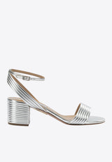 Aquazzura Sundance 50 Laminated Leather Sandals Silver SUDMIDS1LAMCCC_e3ad2369-5294-4cec-a06d-4481496fed50