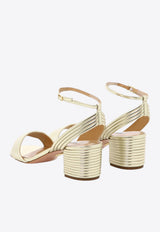 Aquazzura Sundance 50 Laminated Leather Sandals Gold SUDMIDS1LAMFD5_f47a6bc7-fb11-4776-a4c3-55ce165c87f8