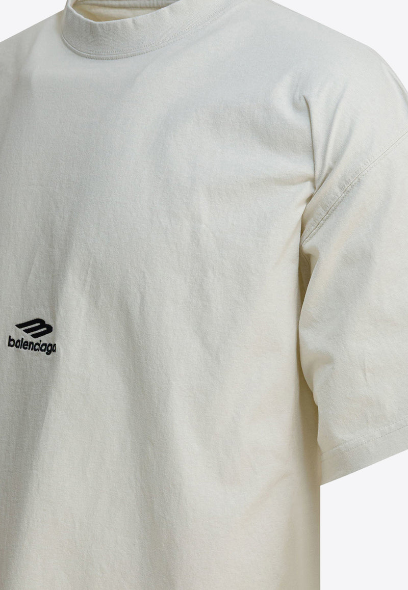 Balenciaga 3B Sports Icon Oversized T-shirt White 850345TTVK59054_a760553a-ea0a-4dfa-8cc9-24618c34a15c